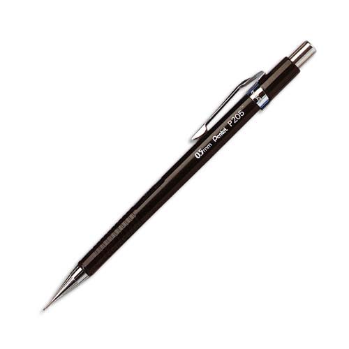 019455_d1.jpg PENTEL Porte-mine technique 0,5 mm rechargeable corps plastique canon fixe 4 mm P200 – Image 1