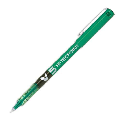 027639_d1.jpg PILOT Stylo Roller pointe tubulaire 0,5 mm encre liquide Verte HI-TECPOINT BX-V5 – Image 1