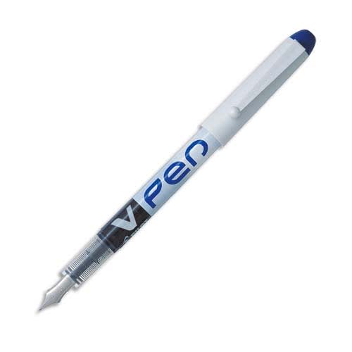 027825_d1.jpg PILOT Stylo à plume jetable largeur de trait 0,4 mm encre liquide Bleue V-PEN – Image 1