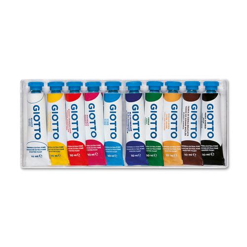028581_d1-1.jpg GIOTTO Boîte rigide packebordable de 10 tubes 10ml de gouache, coloris assortis – Image 1