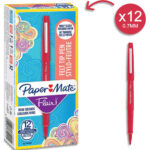 PAPERMATE Stylo feutre Flair Original, pointe M Trait 0,7 mm Rouge