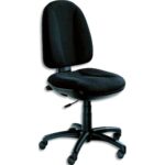 Siège Dactylo Webstar en tissu Noir, à contact permanent, sans accoudoirs