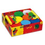 GIOTTO Boîte de 8 x 220g de pâte à jouer assortie avec accessoires de modelage