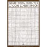 CANSON Bloc de papier calque croquis échelle 50 feuilles 90g A4 Ref-17143