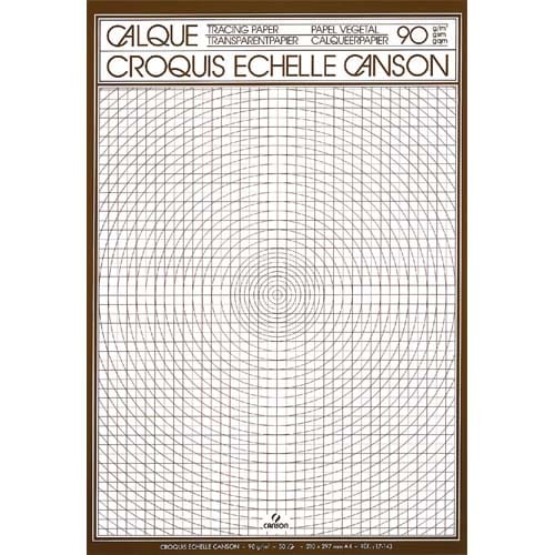 063446_d1-1.jpg CANSON Bloc de papier calque croquis échelle 50 feuilles 90g A4 Ref-17143 – Image 1