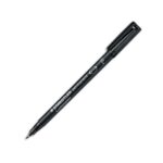 STAEDTLER Feutre multi-usages pour support lisse LUMOCOLOR Encre noire permanente Pointe fine de 0,6mm
