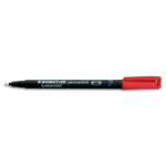 STAEDTLER Feutre multi-usages pour support lisse LUMOCOLOR Encre rouge permanente Pointe fine de 0,6mm