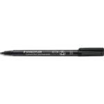 STAEDTLER Feutre multi-usages pour support lisse LUMOCOLOR Encre noire permanente Pointe de 1mm
