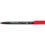 STAEDTLER Feutre multi-usages pour support lisse LUMOCOLOR Encre rouge permanente Pointe de 1mm