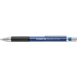 STAEDTLER Porte-mine technique 0,7 mm rechargeable corps plastique Bleu grip caoutchouc MICRO 775