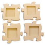GRAINE CREATIVE 4 Cadres puzzle en bois à décorer, dimensions 160x160x10mm