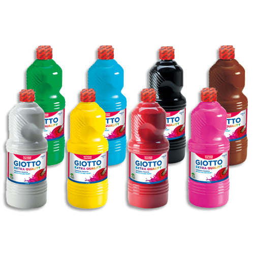 104844_d1-1.jpg GIOTTO Lot de 8 x 1 litre de gouache liquide couleurs assorties – Image 1