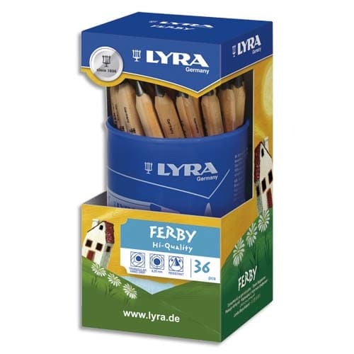 104941_d1.jpg LYRA Pot de 36 crayons graphite Ferby Nature – Image 1