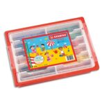 STABILO Trio crayon de couleur mine large - Schoolpack de 96 crayons de couleur - Coloris assortis