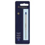 WATERMAN Blister 1 recharge bille moyenne coloris Bleu