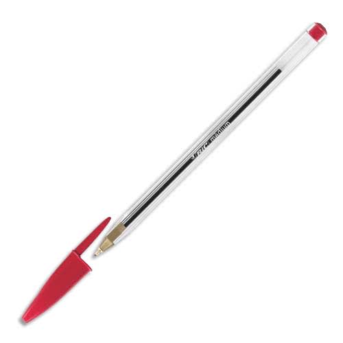 114797_d1.jpg BIC Cristal Original Stylos-Bille Pointe Moyenne (1,0 mm) - Rouge – Image 1