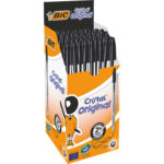 BIC Cristal Original Stylos-Bille Pointe Moyenne (1,0 mm) - Noir – Image 3
