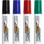 BIC Velleda Feutres 1781 pour Tableau Blanc Effaçables à Sec Pointe Biseau Large - Couleurs Assorties x4 – Image 2