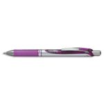 PENTEL Roller à encre gel ENERGEL RT rétractable pointe moyenne coloris Violet BL77-V