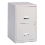 PIERRE HENRY Classeur pour DS 2 tiroirs Gris, poignée vague, fermeture sélective, L40 x H66 x P40 cm