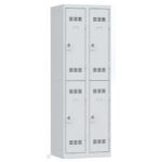 PIERRE HENRY Vestiaire 2 Cases + 2 Colonnes - Dimensions : L60 x H180 x P50 cm Gris perle