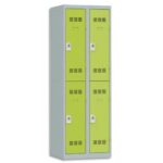 PIERRE HENRY Vestiaire 2 Cases + 2 Colonnes - Dimensions : L60 x H180 x P50 cm Gris perle anis