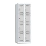 PIERRE HENRY Vestiaire 4 Cases + 2 Colonnes - Dimensions : L60 x H180 x P50 cm Gris perle