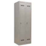 PIERRE HENRY Vestiaire métal industrie propre 2 casiers largeur 60 cm Gris perle