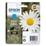 EPSON Cartouche Jet d'Encre Claria Home Cyan XL ''Pâquerette'' 18 (T1812) - C13T18124012
