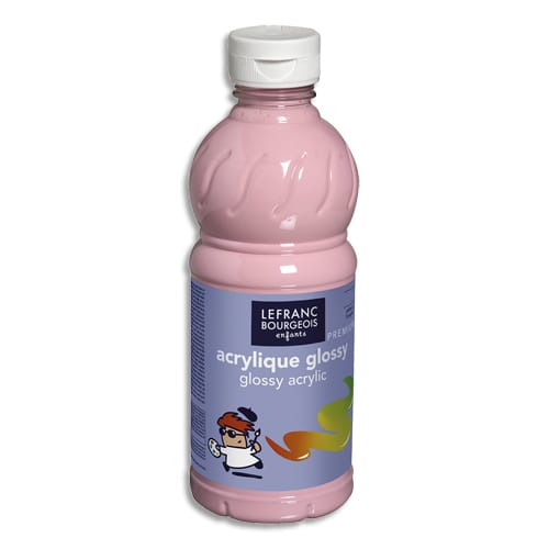 140608_d1-1.jpg LEFRANC BOURGEOIS Peinture acrylique Glossy 500ml Rose bonbon – Image 1