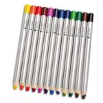 O'COLOR Boîte 12 crayons coul gros module pour ardoises et tableau effaçables à sec 180X12 mm, mine 8 mm