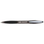 BIC Atlantis Soft Stylos-Bille Rétractables Pointe Moyenne (1,0 mm) - Noir