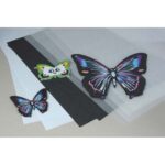 O'COLOR Pochette de 30 feuilles A4 de plastique fou, 20 transparentes, 5 Blanches, 5 Noires
