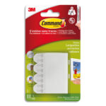 COMMAND Blister de 8 Languettes de fixation Command™ pour tableau, Petit modèle Blanc Poids max 1,8 kg