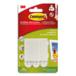 COMMAND Blister de 8 Languettes de fixation Command™ pour tableau, Moyen modèle Blanc Poids max 5,4 kg