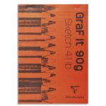 CLAIREFONTAINE Bloc de croquis Graf It format A4 80 pages microperforées 90g