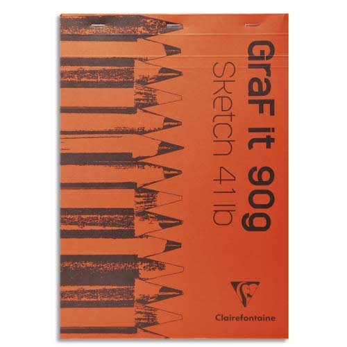 208901_d1-1.jpg CLAIREFONTAINE Bloc de croquis Graf It format A4 80 pages microperforées 90g – Image 1
