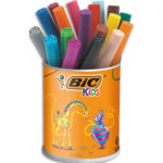 BIC KIDS Visacolor XL Feutres de Coloriage à Pointe Large Et Résistante - Couleurs Assorties x18