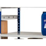 PAPERFLOW Lot 3 plaques pour rayonnage Rang Eco + en métal - Dimensions L100 x H7 x P60 cm coloris acier