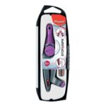 MAPED Compas Stop and Safe à bague + 1 crayon mini Black'Peps assortis Bleu, Orange ou Rose – Image 2