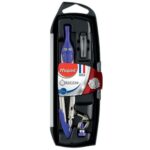 MAPED Coffret compas Origin 3 pièces, compas mine+1 bague universelle+1 étui mines assortis Bleu ou Rouge – Image 3