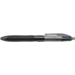 BIC Stylo bille 4 couleurs rétractables avec Grip FASHION gris. Pointe moyenne 1mm. Encre classique – Image 2