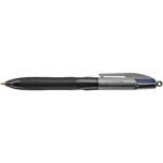 BIC Stylo bille 4 couleurs rétractables avec Grip FASHION gris. Pointe moyenne 1mm. Encre classique – Image 3