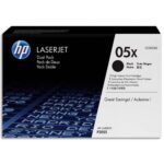 HP 2 cartouches Laser Noir CE505XD