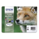 EPSON Multipack Cartouches Jet d'Encre DURABrite Ultra N/C/M/J ''Renard'' (T1285) - C13T12854012