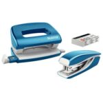 LEITZ Mini-perforateur WOW, métal, 2 trous, bleu – Image 2