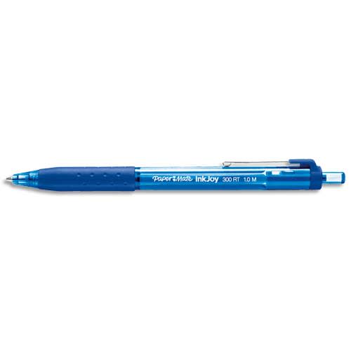 230055_d1.jpg PAPERMATE Stylo bille rétractable avec grip et clip métal, pointe moyenne,corps triangulaire, encre Bleue – Image 1