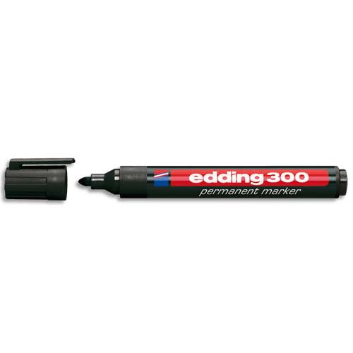 230453_d1.jpg EDDING Marqueur Edding 300 permanent, corps plastique, pointe ogive - coloris Noir – Image 1