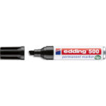 EDDING Marqueur Edding 500 permanent, corps aluminium, pointe biseautée - coloris Noir