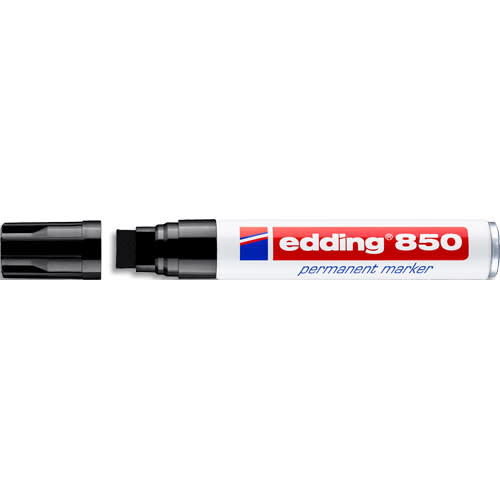 230663_d1.jpg EDDING Marqueur Edding 850 permanent, corps alu - pointe biseautée- coloris Noir – Image 1